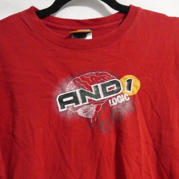 AND1 Logic | XL - extra large 18/20 kids | Red Graphic Basketball Tee - T-Shirt - Picture 4 of 15